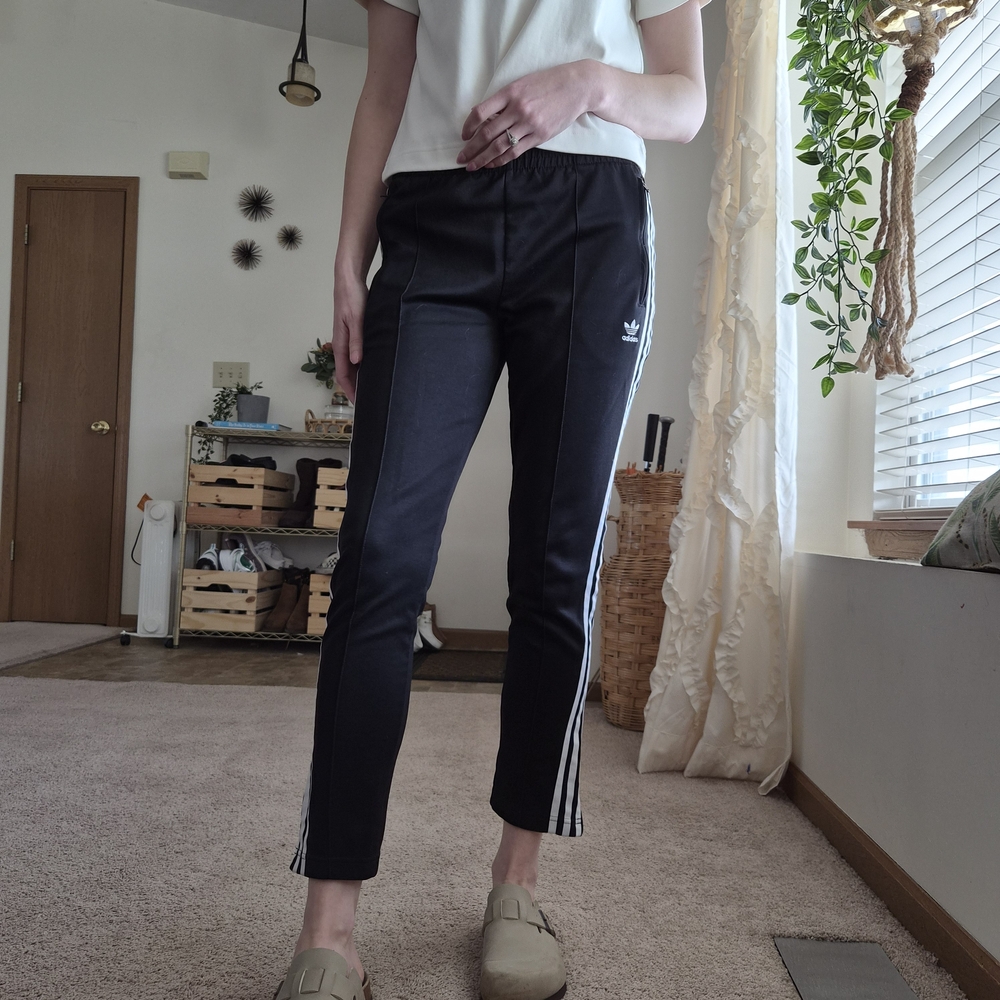 Adidas Originals Women’s 3-Stripes Track Pants • Black White • Size Small - Picture 2 of 8